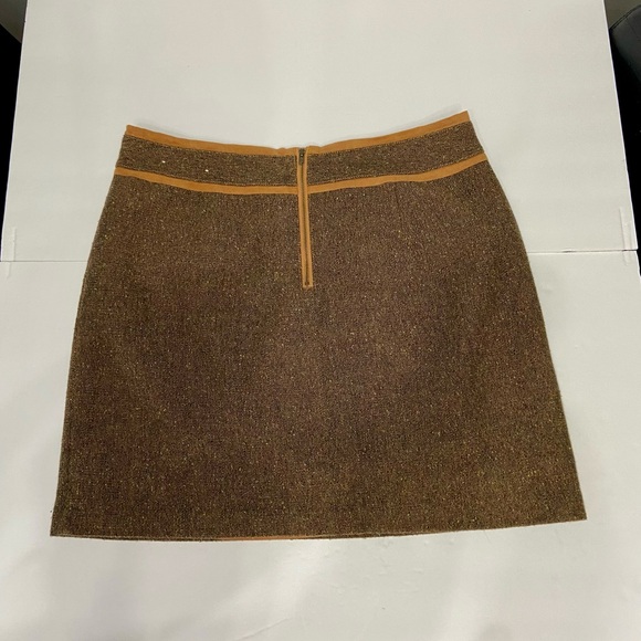 BOB TIMBERLAKE-Wool blend skirt Brown Speckled boho zip pockets Lagenlook Sz 12 - Picture 12 of 16